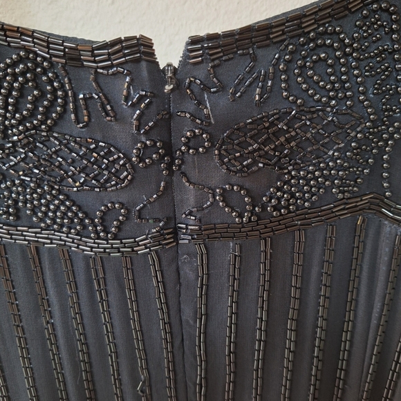 NWT Vintage Silk Niteline by Della Roufogali Beaded Gown Womens size 8 - Picture 7 of 9